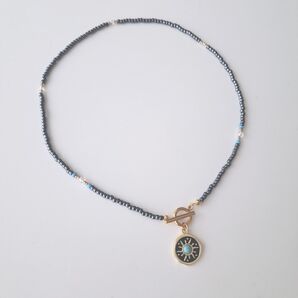 No.108 ビーズネックレス アクセサリー ハンドメイド レディースネックレス カジュアル ビーズアクセサリー