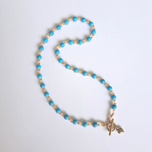 No.120 ターコイズネックレス ハンドメイド ターコイズブルー レディース アクセサリー