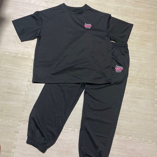 SHEIN レディース上下セット 半袖&長ズボン 黒ジャージLサイズ 未使用