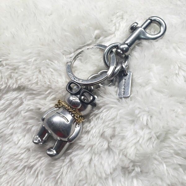 COACH コーチ サングラスネックレス シルバーくまクマキーホルダー美品