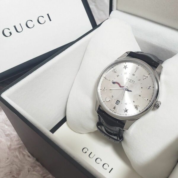 GUCCI グッチ Gタイムレス 蛇 スネーク ハチ 126.3 極美品