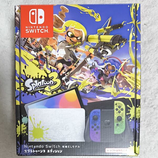美品 Nintendo Switch 有機ELモデル スプラトゥーン3エディション Joy-conは未使用! 512GBカード付