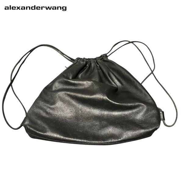 Alexander wang leather knapsack BLACK レザー ナップサック バッグ ブラック