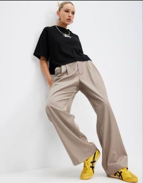 Stussy STRIPED VOLUME PLEATED TROUSER 30 ワイドスラックス ストライプ