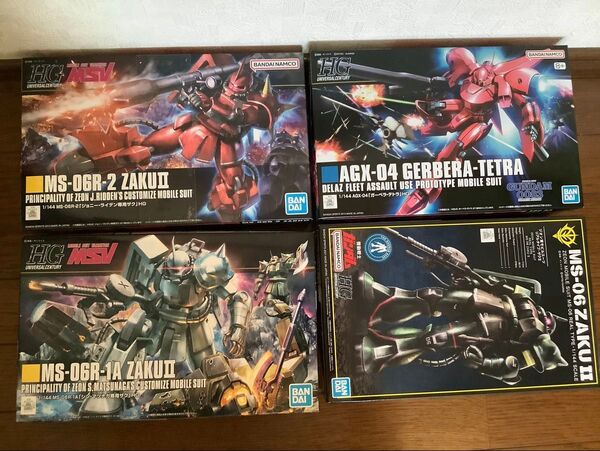 Hg 1/144 シンマツナガザク ジョニーライデン ザク リアルタイプザク ガーベラテトラ 4個セット