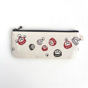 だるま おにぎり フラット ペンポーチ 筆箱 ハンドメイド No.549