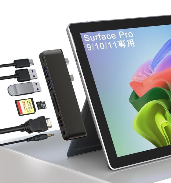 Surface Pro 9/10/11 専用 7-in-2 USBハブ - 4K HDMI対応 USB-C
