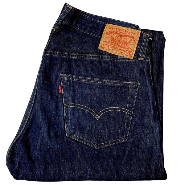 USA製バレンシア Levi'sリーバイス 501XX ヴィンテージ復刻 W32 ビッグE BigE 濃紺デニムパンツ アメリカ製
