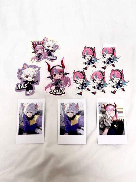 CR Selly セリー & Ras ラス セルフィーカード チェキ風 ステッカー