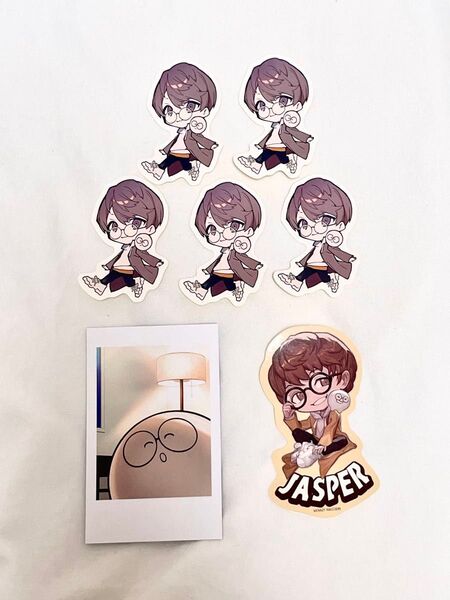 CR crazy raccoon Jasper じゃすぱー セルフィーカード ステッカー チェキ風