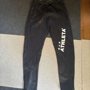 ATHLETA アスレタ ジャージ ズボン Mサイズ ウエストゴム ストレッチタイプ ブラック メンズ レディース プレゼント