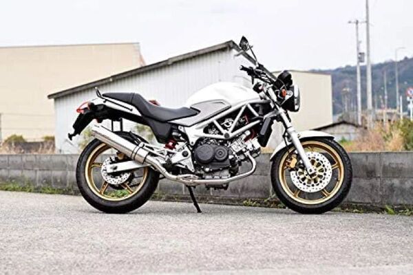 新品 未使用在庫有平日即日発送 Realize ホンダ VTR250(MC33)バイクマフラー Aria スラッシュ(TypeS)