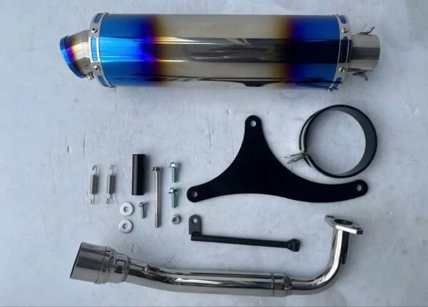 新品 未使用 在庫有平日即日発送アクシスZ バイクマフラー 2BJ-SED7J S346 ステンレス ブルーカラー