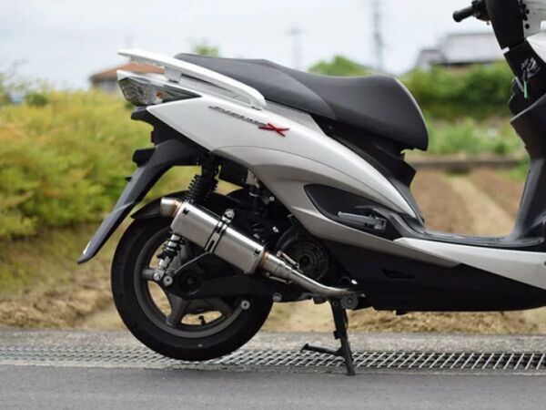 新品 未使用 在庫有平日即日発送 HMS ヤマハ シグナスX (台湾5期仕様) バイクマフラー (O2センサー対応) DELTA