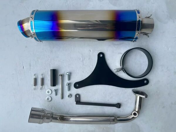 新品 未使用 在庫有平日即日発送 アクシスZ バイクマフラー 8BJ-SEJ6J O2センサー対応 S346 ステンレス ブルー