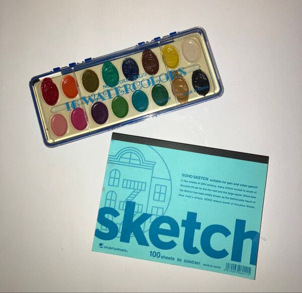 水彩絵の具パレット式(16色)seiwa pro おまけ付き