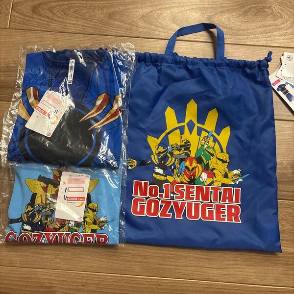 ☆新品☆ ゴジュウジャー 半袖 しまむら 120 なりきり パジャマ ブルー