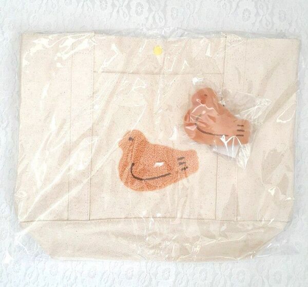 豊島屋グッズ 鳩の日鳩もこトート & 本店限定鳩ホルダー セット