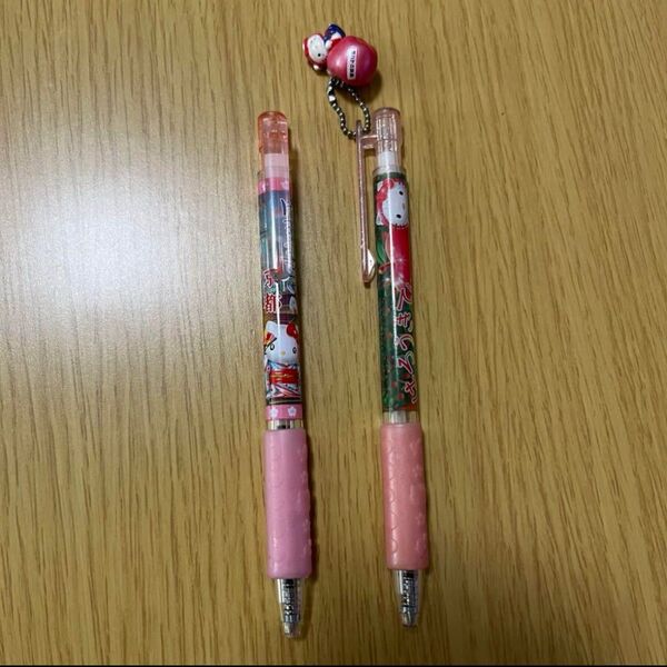 【2005年★当時物】ハローキティ はろうきてぃ Hello kitty ボールペン ご当地 青森 りんご娘 京都 平成レトロ