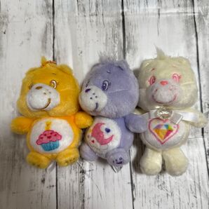 ケアベア 3点セット まとめ売り パープル オレンジ ホワイト ぬいぐるみ