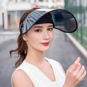 サンバイザー UVカット サンシェード 遮光 遮熱 折り畳み ワイド ブラック 軽い 薄い 帽子 キャップ シンプル