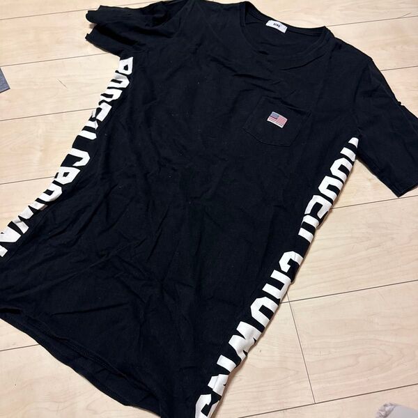 半袖Tシャツ ワンピース ロデオクラウンズ サイドロゴ チュニック RCWB アメカジ Tシャツ