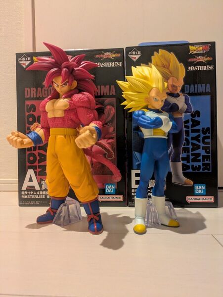 一番くじ ドラゴンボール VSオムニバスCROSS A賞 超サイヤ人4孫悟空 B賞 超サイヤ人3ベジータ
