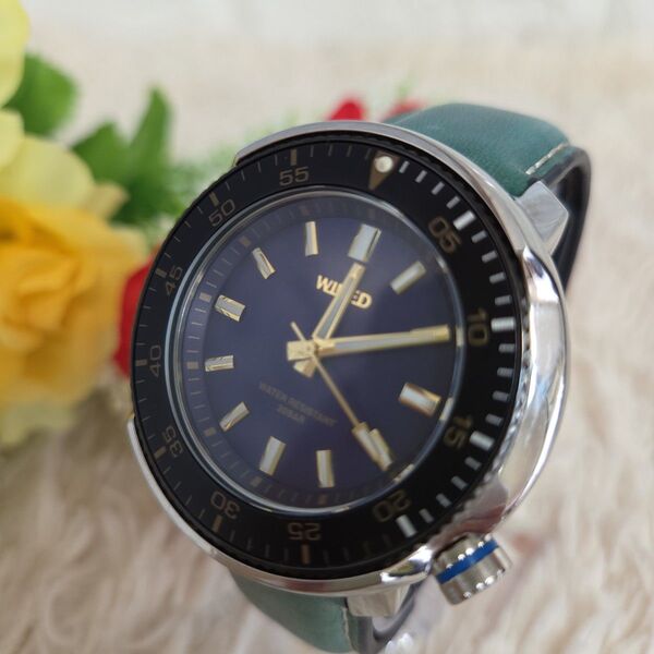 SEIKO WIRED メンズクオーツ腕時計 VH31ダイバー