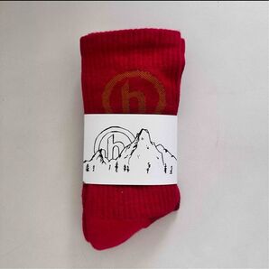 HIDDEN Crew Socks red ヒデン ニューヨーク クルーソックス