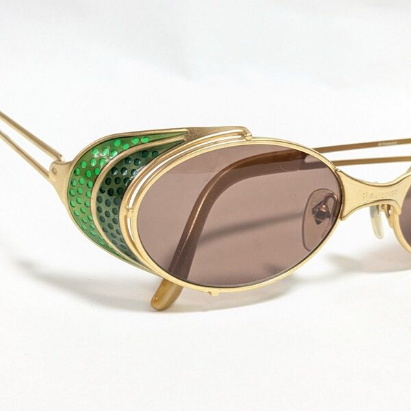 ビンテージ Jean Paul Gaultier 56-7109 サングラス サイドカバー 風防 丸眼鏡 ゴルチエ ゴーグル