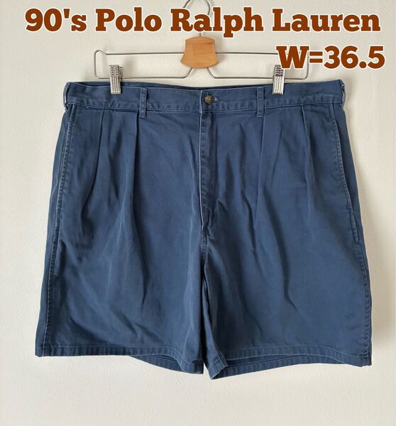 90's Polo Ralph Lauren ショートパンツ チノショーツ ハーフパンツ 2タック 初期型
