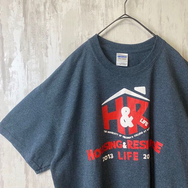 【us古着】メンズ 半袖Tシャツ カットソー Lサイズ グレー
