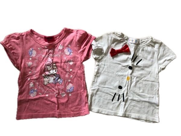 【期間限定】◆半袖 Tシャツ 2枚セット サンリオ 90サイズ ハローキティ マイメロ