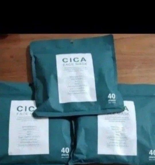 3袋 120枚 CICA フェイスマスク フェイスパック FACE シートマスク MASK シカ シカパック