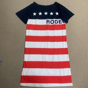 未使用 RODEO CROWNS アメリカ国旗柄ワンピース サイズフリー
