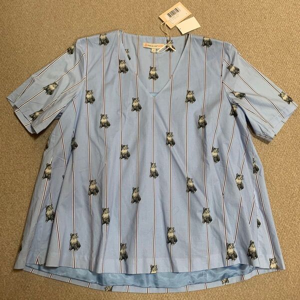 新品未使用 Paul & Joe 猫柄 ストライプ トップス