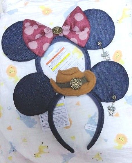 ディズニーランド ディズニーシー ディズニー カチューシャ ウエスタン ビッグサンダーマウンテン デニム ミッキー ミニー セット
