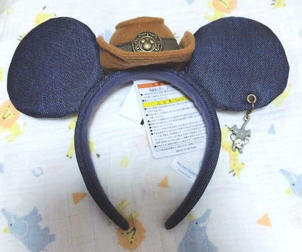 ★タグ付き★ディズニーランド ディズニーシー ディズニー カチューシャ ウエスタン ビッグサンダーマウンテン ミッキー デニム