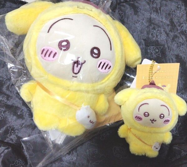 ちいかわ サンリオ ぬいぐるみ マスコットホルダー うさぎ ポムポムプリン キティ ハチワレ モモンガ クロミ シナモンロール