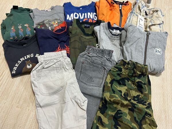 男の子 長袖 半ズボン パーカー タグ付きあり 120 130 まとめ売り