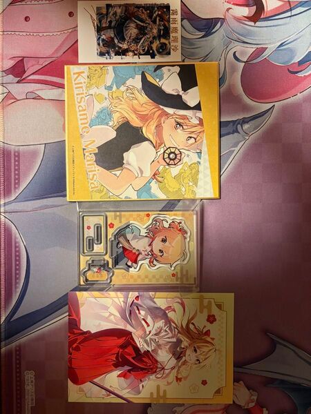 東方project 霧雨魔理沙 ダンマクカグラミニ色紙 博麗神社初詣アクリルスタンド、ポストカード チェキ
