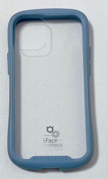 iFace Reflection iPhone 12 mini ケース クリア 強化ガラス (ペールブルー)