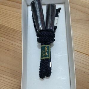 羽織紐 男物 正絹 濃紺 手組 未使用 丸組 レトロ