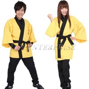 【新品】はっぴ 黄色 男女兼用フリーサイズ