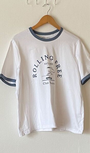 ユニクロUNIQLO /リンガーtスヌーピーSNOOPY半袖Tシャツ ホワイト