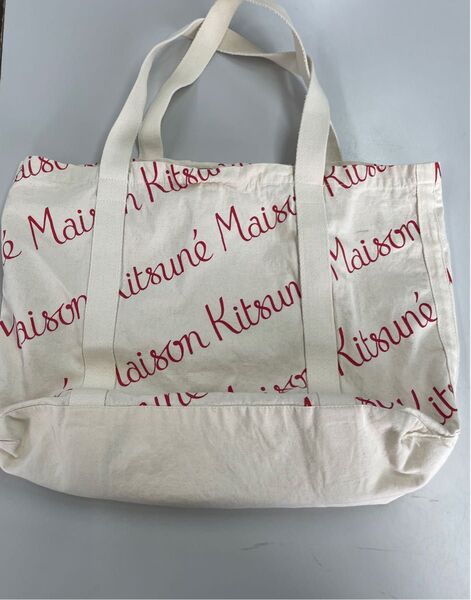 MAISON KITSUNE’ メゾンキツネ/トートバッグ/コットン/生成り色