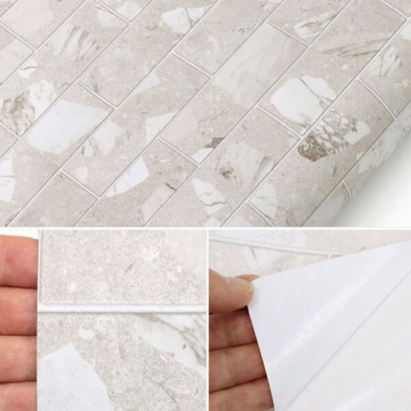 壁紙シール terrazzo ベージュ HWP-21663 50cm×5m