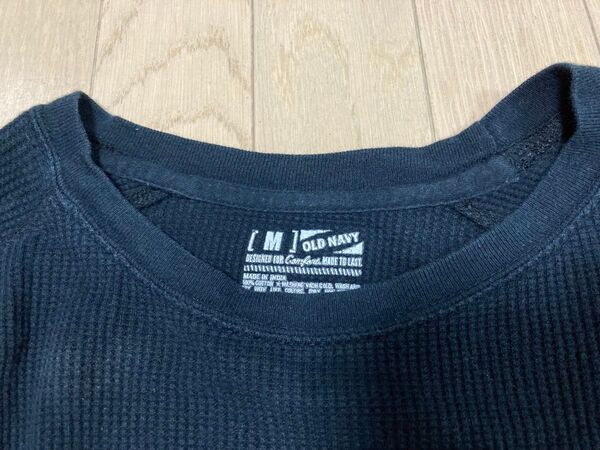OLD NAVY サーマルカットソー メンズ M ブラック