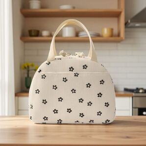 【かわいいお弁当バッグ】花柄 ランチバッグ 保冷バッグ通勤 通学 お花見 チャック付き