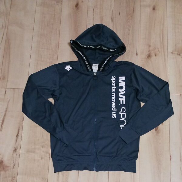 DESCENTE レディース ジャージ ネイビー L ムーブスポーツ デサント 上着 ジャケット 上 フード パーカー